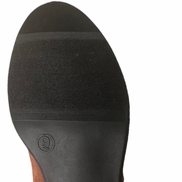 Vegan Suede Over the Knee Boots Chestnut Long Boot - Picture 5 of 7